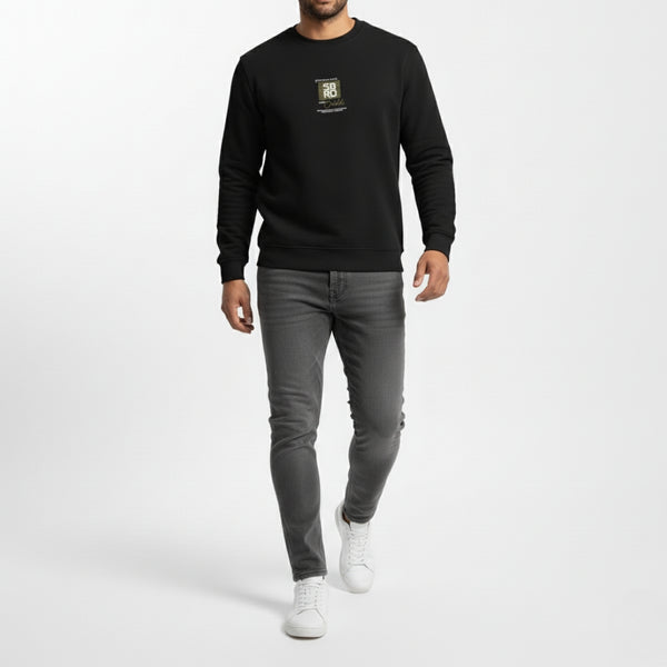 Square Print Crew-Neck